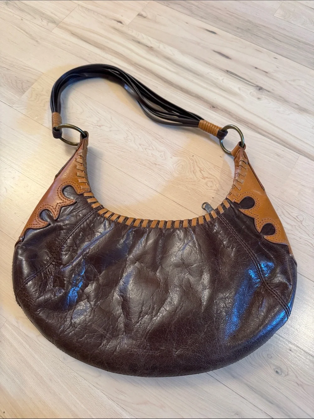 Vintage Floral embroidered BCBGirls hobo-shoulder bag-Purse-Y2K-Festival